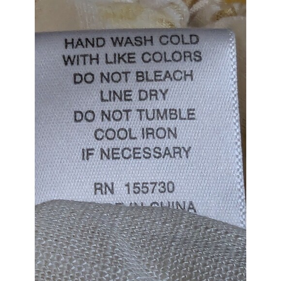 Rose + Olive Resort 100% Rayon Floral Tiered Maxi Skirt Size Small Yellow Boho - Picture 9 of 11